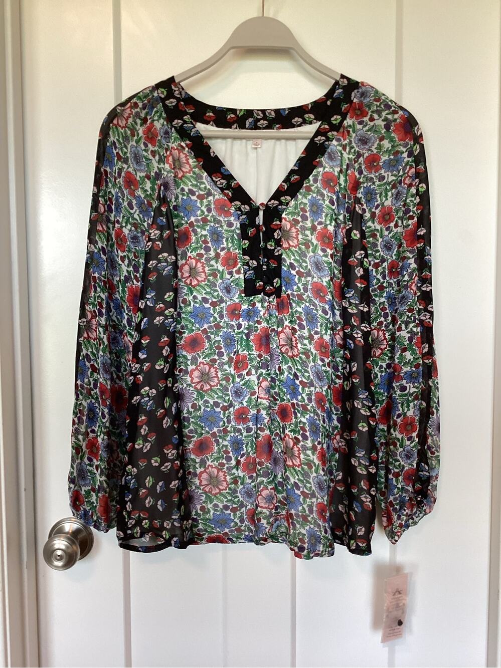 NWT Nanette Lepore Multicolor Floral Boho Blouse - Women's size M